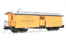 Load image into Gallery viewer, On3 Brass PSC - Precision Scale Co. D&RGW - Denver & Rio Grande Western Baggage Car Factory Painted No. 126, 1950's-1960's "Silverton" Scheme