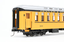Load image into Gallery viewer, On3 Brass PSC - Precision Scale Co. D&RGW - Denver & Rio Grande Western Closed Vestibule Coach, Factory Painted No. 319, 1950's-1960's "Silverton" Scheme
