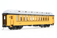 Load image into Gallery viewer, On3 Brass PSC - Precision Scale Co. D&RGW - Denver & Rio Grande Western Closed Vestibule Coach, Factory Painted No. 327, 1950's-1960's "Silverton" scheme