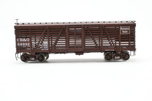 Load image into Gallery viewer, HO Brass CIL - Challenger Imports CB&Q - Burlington Route Class SM-18 36' Stock Car FP No. 56992