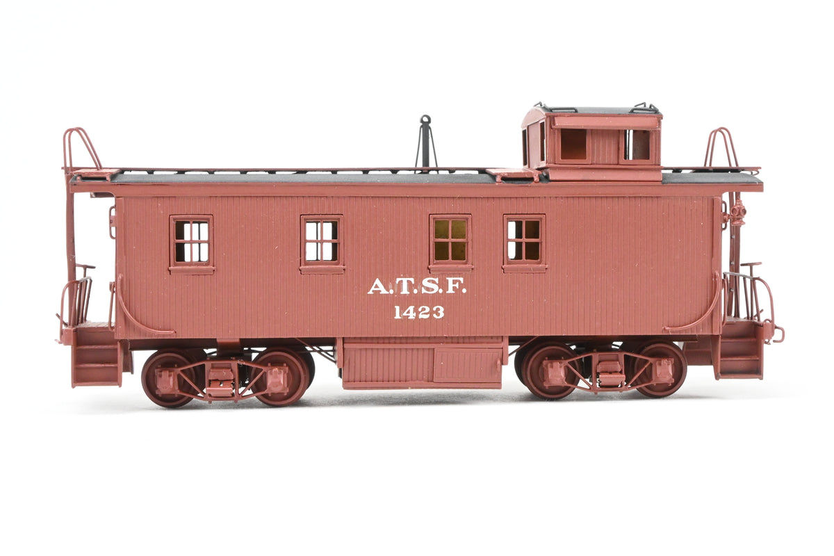 HO Brass Pecos River Brass ATSF - Santa Fe Wood Caboose 1930's