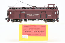 Load image into Gallery viewer, HO Brass Suydam PE - Pacific Electric Interurban Wood Tower Car, Custom Painted No. 00157 REBOXX