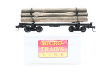Load image into Gallery viewer, HOn3 Micro-Trains Various Road 30’ Skeleton Log Car With Load