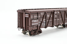 Load image into Gallery viewer, HO Brass CIL - Challenger Imports CB&Q - Burlington Route Class SM-18 36' Stock Car FP No. 56992