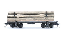Load image into Gallery viewer, HOn3 Micro-Trains Various Roads 30’ Skeleton Log Car With Load