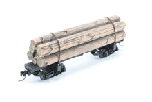 Load image into Gallery viewer, HOn3 Micro-Trains Various Roads 30’ Skeleton Log Car With Load