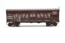 Load image into Gallery viewer, HO Brass CIL - Challenger Imports CB&Q - Burlington Route Class SM-16 36' Stock Car FP No. 59408