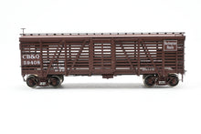 Load image into Gallery viewer, HO Brass CIL - Challenger Imports CB&Q - Burlington Route Class SM-16 36' Stock Car FP No. 59408
