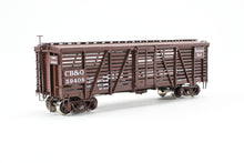 Load image into Gallery viewer, HO Brass CIL - Challenger Imports CB&Q - Burlington Route Class SM-16 36' Stock Car FP No. 59408