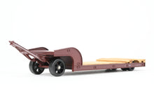 Load image into Gallery viewer, O On3 Brass The Car Works Various Roads Goose Neck Low Boy Logging Trailer FP Brown