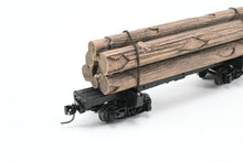 Load image into Gallery viewer, HOn3 Micro-Trains Various Roads 30’ Skeleton Log Car With Load
