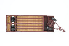 Load image into Gallery viewer, O On3 Brass The Car Works Various Roads Goose Neck Low Boy Logging Trailer FP Brown