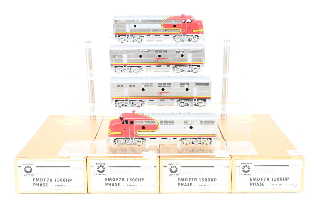 HO Brass Oriental Limited ATSF - Santa Fe EMD F7 Phase II 1500 HP A/B ...