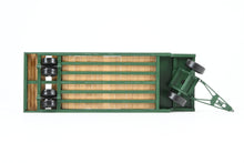 Load image into Gallery viewer, O On3 Brass The Car Works Various Roads Goose Neck Low Boy Logging Trailer FP Green