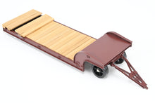 Load image into Gallery viewer, O On3 Brass The Car Works Various Roads Goose Neck Low Boy Logging Trailer FP Brown