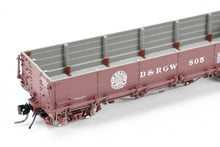 Load image into Gallery viewer, HOn3 Blackstone Models D&RGW - Denver & Rio Grande Western Drop Bottom Gondola Moffat Tunnel Herald No. 805