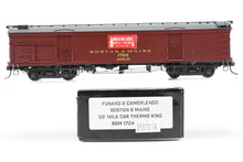 Load image into Gallery viewer, HO Resin Funaro & Camerlengo B&M – Boston & Maine 50’ Wood Milk Car Custom Built & Painted No. 1724 Brookside Milk & Cream REBOXX