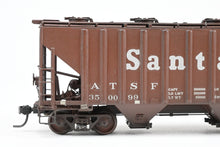 Load image into Gallery viewer, HO Brass OMI - Overland Models, Inc. ATSF - Santa Fe P/S 2-Bay Covered Hopper CP #350099