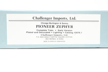 Load image into Gallery viewer, HO Brass CIL - Challenger Imports CB&Q - Burlington Route Pioneer Zephyr 4-Car Set Early Version FP