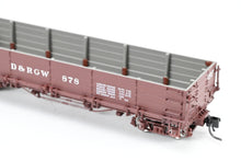 Load image into Gallery viewer, HOn3 Blackstone Models D&RGW - Denver & Rio Grande Western Drop Bottom Gondola Royal Gorge Route Herald No. 878