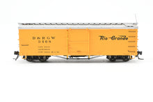 Load image into Gallery viewer, HOn3 Blackstone Models D&RGW - Denver & Rio Grande Western 30' Box Car Flying Grande Herald Silverton Scheme No. 3468