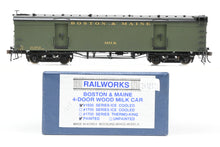 Load image into Gallery viewer, HO Brass Railworks B&M - Boston & Maine 4-Door Wood Milk Car 1600 Series Ice Cooled FP