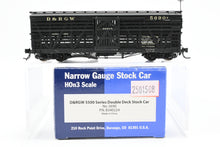 Load image into Gallery viewer, HOn3 Blackstone Models D&RGW - Denver & Rio Grande Western 5500 Series 30' Double Deck Stock Car No. 5690