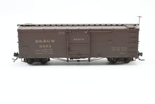 Load image into Gallery viewer, HOn3 Blackstone Models D&RGW - Denver & Rio Grande Western 30' Box Car 1924 No Herald No. 3303 Weathered