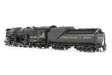 Load image into Gallery viewer, HO NEW Brass Hybrid BLI - Broadway Limited Imports C&O – Chesapeake & Ohio K-2 2-8-2 Mikado w/ 12-VC Tender FP #1166 w/ Smoke Paragon 4 Sound/DC/DCC