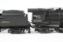 Load image into Gallery viewer, HO NEW Brass Hybrid BLI - Broadway Limited Imports C&O – Chesapeake & Ohio K-2 2-8-2 Mikado w/ 12-VC Tender FP #1166 w/ Smoke Paragon 4 Sound/DC/DCC