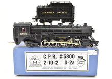 Load image into Gallery viewer, HO Brass PFM - Van Hobbies CPR - Canadian Pacific Railway S-2a 2-10-2 CP #5803