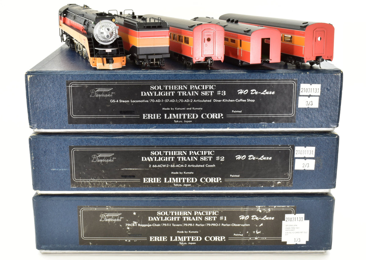 HO Brass Erie Limited SP Southern Pacific Daylight Train Set GS4 4