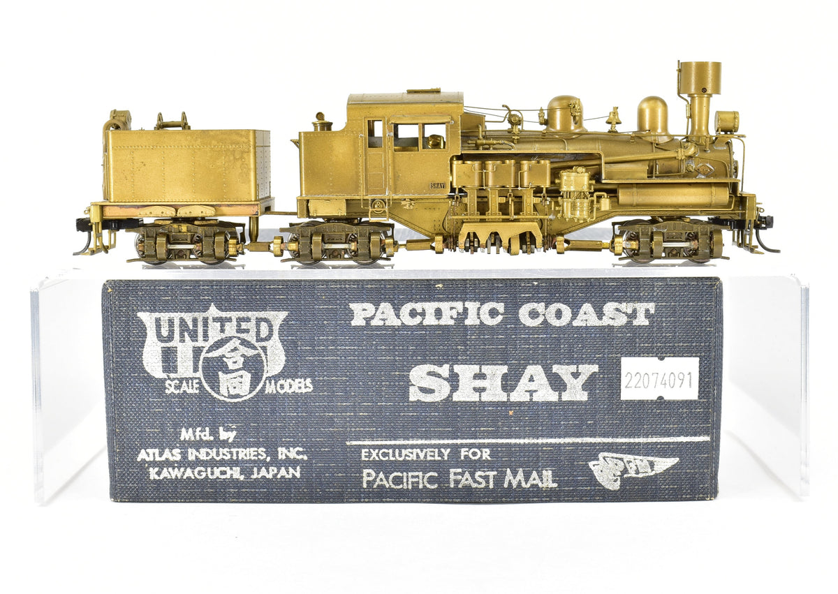 HO Brass PFM - United Various Logging Roads 3-Truck Pacific Coast Shay  Geared Locomotive