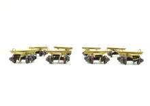 Load image into Gallery viewer, HO Brass Far East Distributors Various Roads 43' Skeleton Log Cars 4-Pack With Kadee Trucks #1
