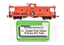 Load image into Gallery viewer, HO Brass CON OMI - Overland Models, Inc. IC - Illinois Central Extended Vision Centrallia Shops Caboose Pro-Painted