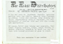 Load image into Gallery viewer, HO Brass Far East Distributors NP - Northern Pacific 41' Log Cars 4-Pack Without trucks