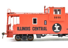 Load image into Gallery viewer, HO Brass CON OMI - Overland Models, Inc. IC - Illinois Central Extended Vision Centrallia Shops Caboose Pro-Painted