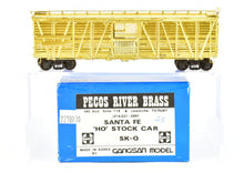 Load image into Gallery viewer, HO Brass Pecos River Brass ATSF - Santa Fe Sk-Q Stock Car with Replacement Kadee Trucks