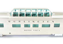 Load image into Gallery viewer, HO Brass Shoreham Shops CB&Q- Burlington Twin Cities Zephyr Vista Dome Parlor Observation "Silver Vista" FP