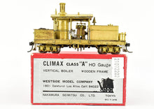 Load image into Gallery viewer, HO Brass Westside Model Co. Various Logging Class "A" Climax Vertical Boiler Wooden Frame
