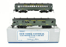 Load image into Gallery viewer, HO Brass NJ Custom Brass NYC - New York Central - 2 Car Gas Motor Rail Car Set