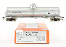 Load image into Gallery viewer, HO Brass PSC - Precision Scale Co. 16,000 Gallon Tank Car Painted Silver Santa Fe No. 209908