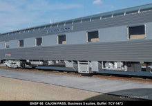 Load image into Gallery viewer, HO Brass TCY - The Coach Yard  No. 1473 BNSF - Burlington Northern Santa Fe "Cajon Pass" 5 Suites Buffet Business Car No. 66
