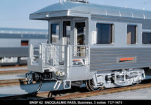 Load image into Gallery viewer, HO Brass TCY - The Coach Yard  No. 1475 BNSF - Burlington Northern Santa Fe "Snoqualmie Pass" 3 Suites Business Car No. 62
