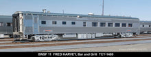 Load image into Gallery viewer, HO Brass TCY - The Coach Yard  No. 1480 BNSF - Burlington Northern Santa Fe "Fred Harvey" Bar and Grill Car No.11
