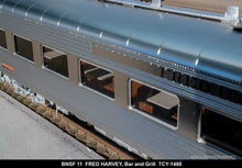 Load image into Gallery viewer, HO Brass TCY - The Coach Yard  No. 1480 BNSF - Burlington Northern Santa Fe "Fred Harvey" Bar and Grill Car No.11
