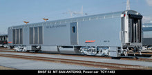 Load image into Gallery viewer, HO Brass TCY - The Coach Yard  No. 1483 BNSF - Burlington Northern Santa Fe "Mt. San Antonio" Storage HEP Power Car No. 53
