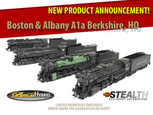 HO Brass Hybrid BLI - Broadway Limited Imports B&A - Boston & Albany, IC - Illinois Central, and Lima 2-8-4 Berkshires Paragon 4 DCC/Sound/Smoke or Stealth