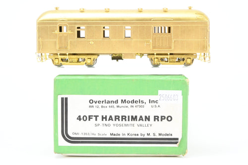 HO Brass OMI - Overland Models, Inc. SP/T&NO - Southern Pacific Lines or YV - Yosemite Valley and V&T Virginia & Truckee 40' Harriman RPO