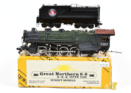 HO Brass Sunset Models GN - Great Northern 2-8-2 Class O-8 Open Cab Custom Painted